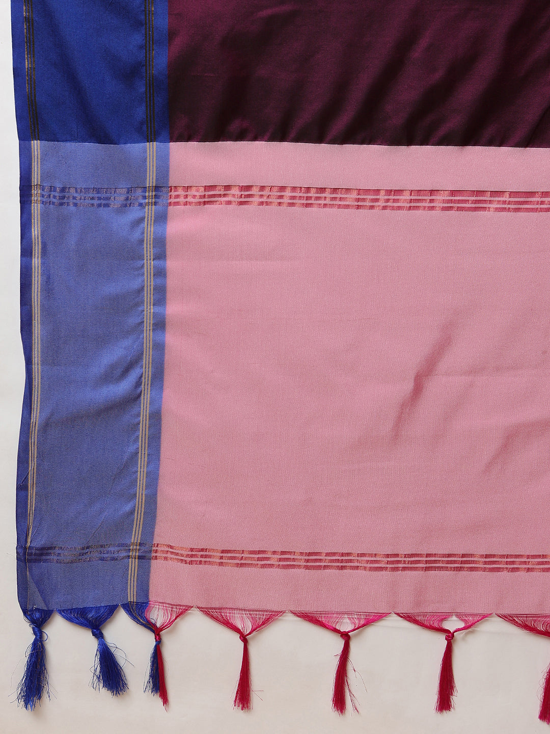 Women's Arani Pattu Soft Silk Upada Solid Ready to Wear Saree