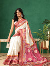 Floral Printed Kotha Silk Ready to Wear Saree With Zari Border