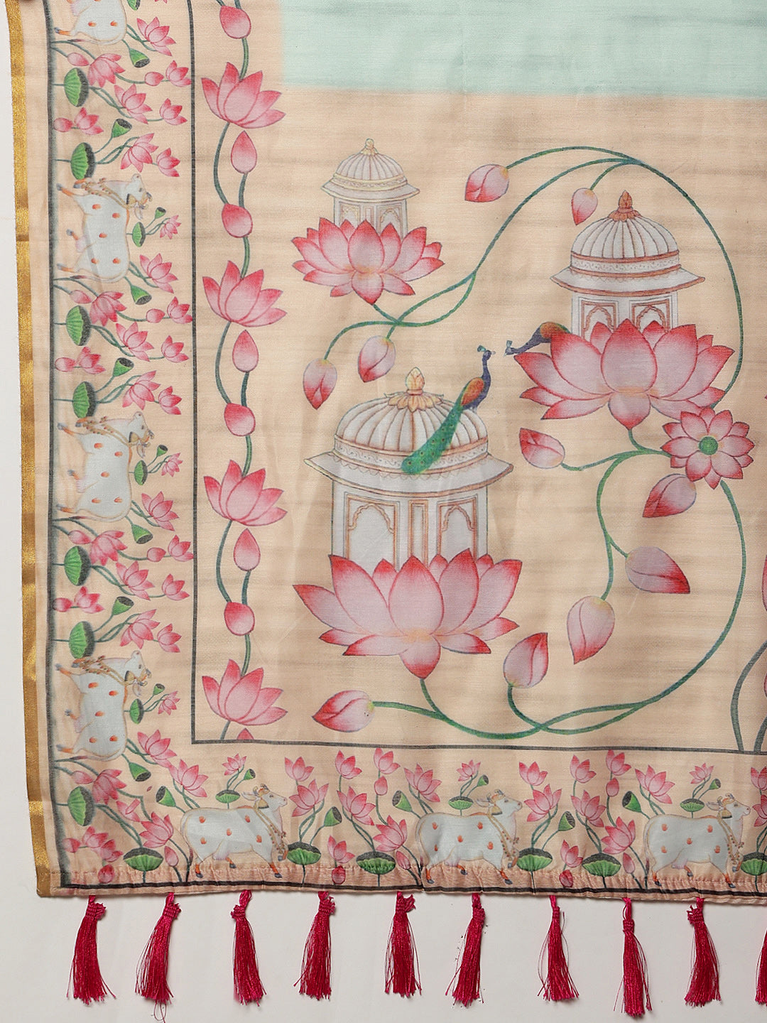 Printed Chanderi Ready To Wear Saree