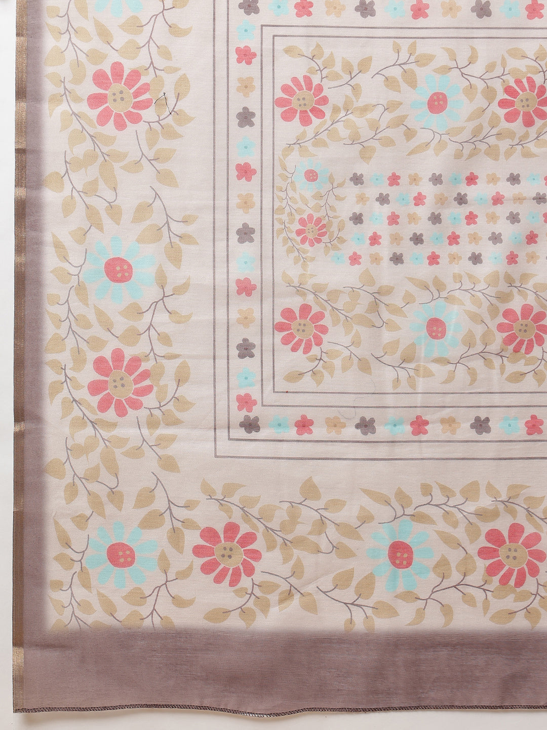 Digital Printed Chanderi Cotton Ready to Wear Saree