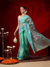 Chanderi Cotton Blend Digital Printed Ready To Wear Saree