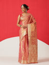 Semi Kanjivaram Tissue Silk Gold Zari Woven Ready to Wear Saree