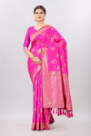 Pink-Golden Touch Woven Design Banarasi Saree