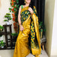 Yellow & Green with Golden Touch Kanjeevaram Silk Woven Saree
