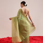 Women's Cotton Blend  Jamdani Saree with Unstiched Blouse Piece