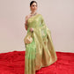 Women's Cotton Blend  Jamdani Saree with Unstiched Blouse Piece