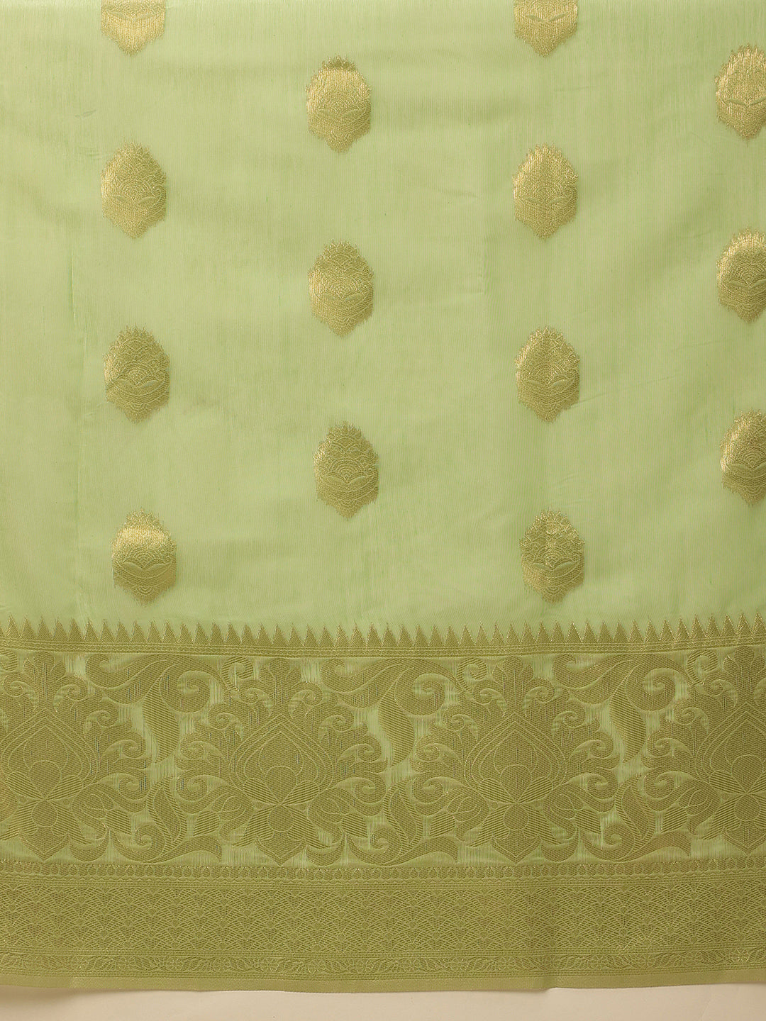 Women's Cotton Blend  Jamdani Saree with Unstiched Blouse Piece