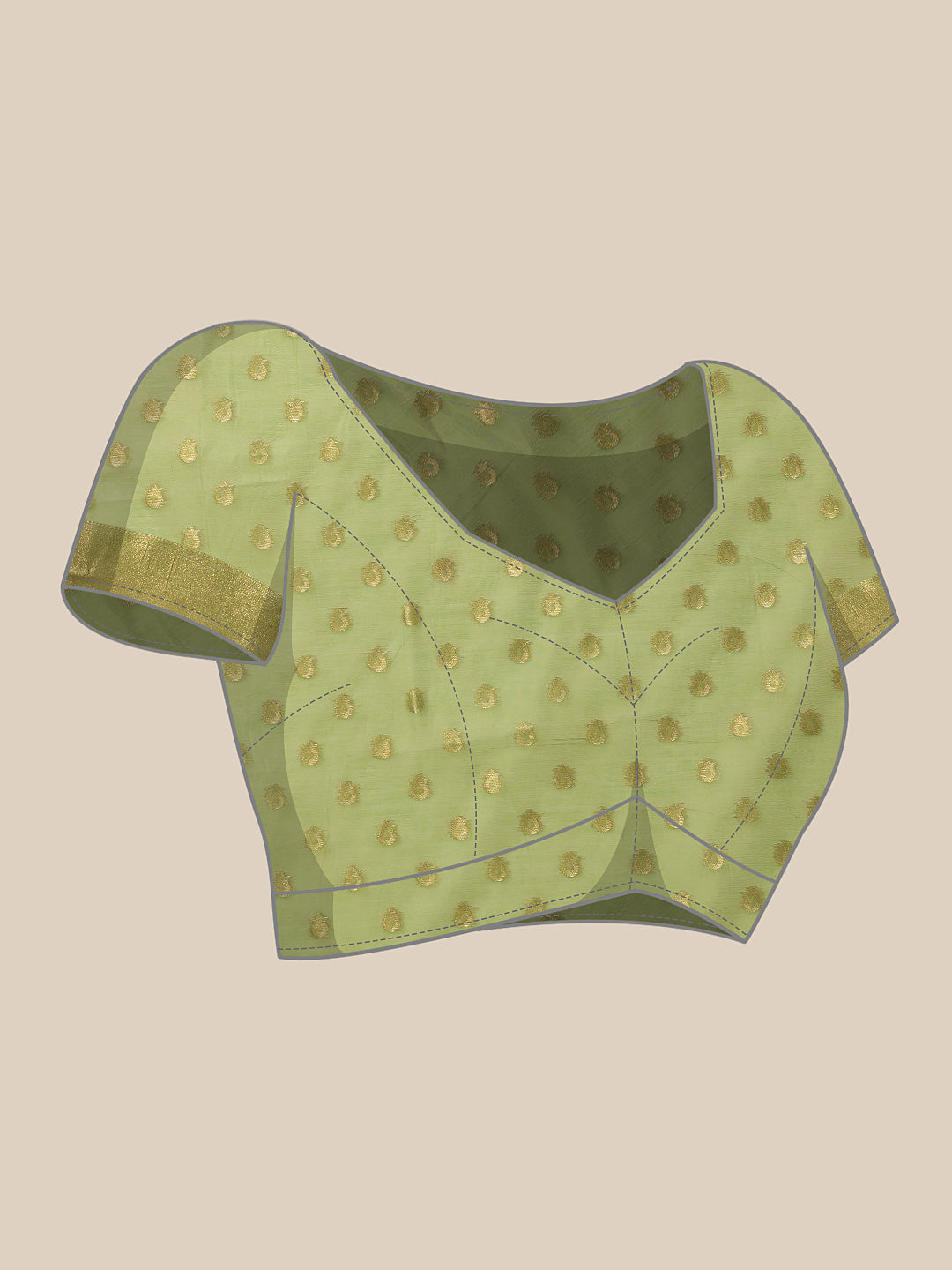 Women's Cotton Blend  Jamdani Saree with Unstiched Blouse Piece