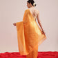Women's Cotton Blend  Jamdani Saree with Unstitched Blouse Piece