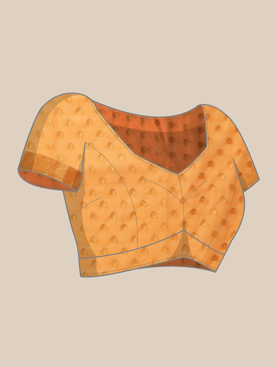 Women's Cotton Blend  Jamdani Saree with Unstitched Blouse Piece