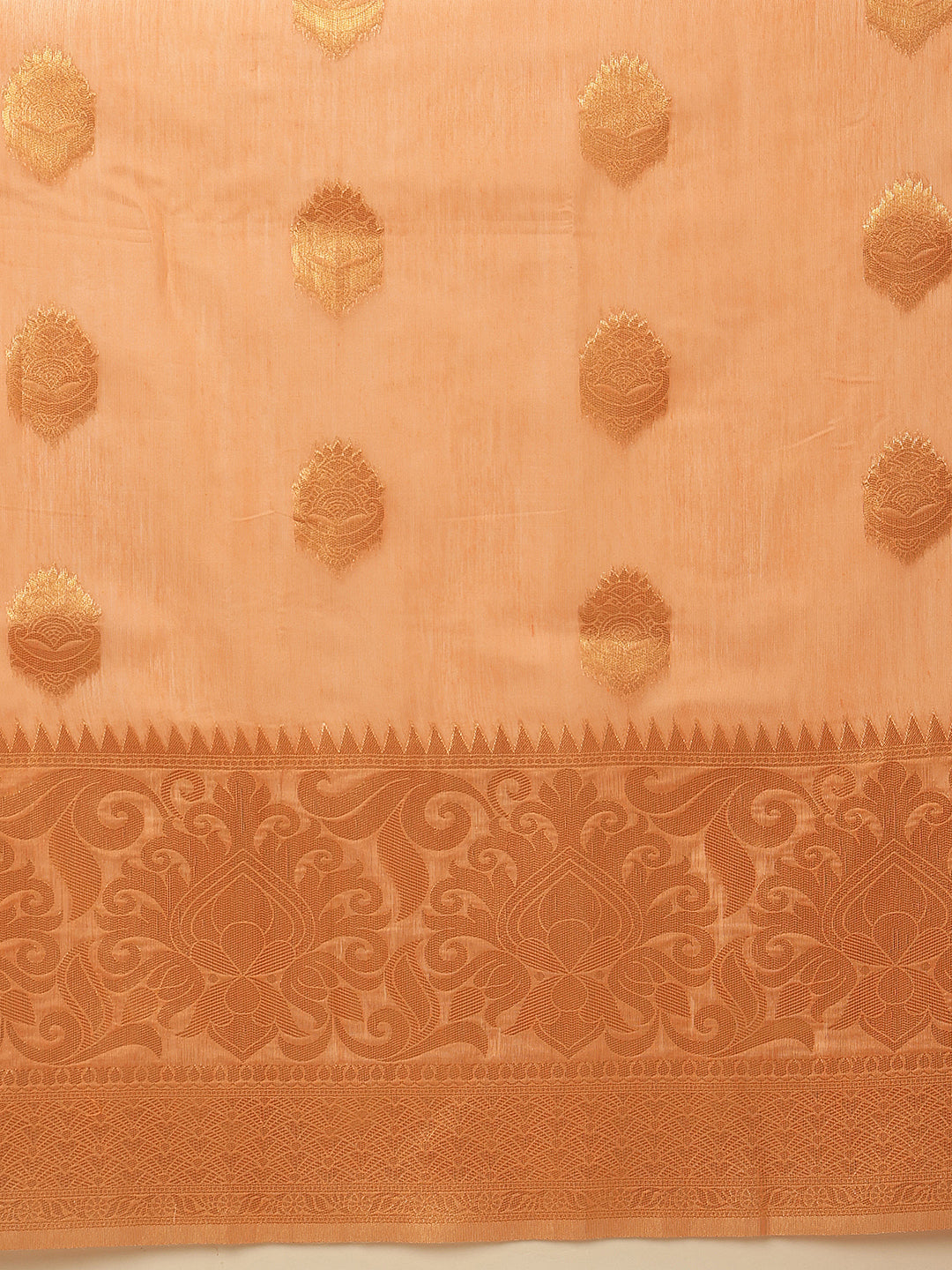 Women's Cotton Blend  Jamdani Saree with Unstitched Blouse Piece