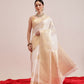Women's Cotton Blend  Jamdani Saree with Unstitched Blouse Piece