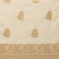 Women's Cotton Blend  Jamdani Saree with Unstitched Blouse Piece