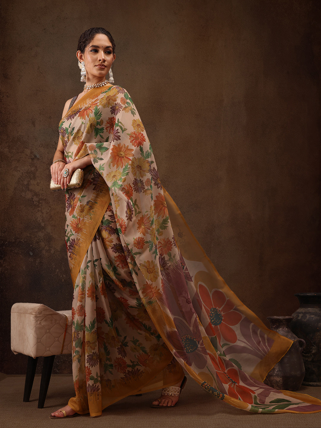 Abstract Saree