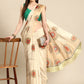 Soft Silk Digital Printed Saree With Fringe Tassels