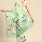 Soft Silk Digital Printed Saree With Fringe Tassels