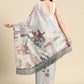 Soft Silk Digital Printed Saree With Fringe Tassels
