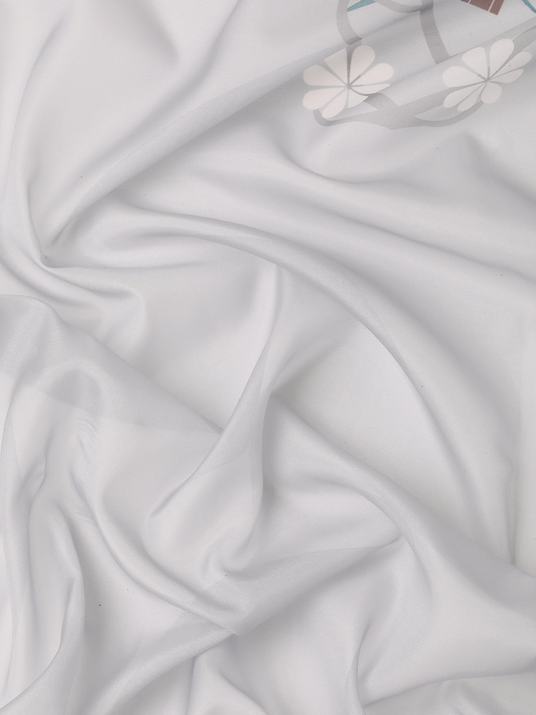 Soft Silk Digital Printed Saree With Fringe Tassels