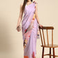 Soft Silk Digital Printed Saree With Fringe Tassels