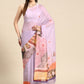 Soft Silk Digital Printed Saree With Fringe Tassels