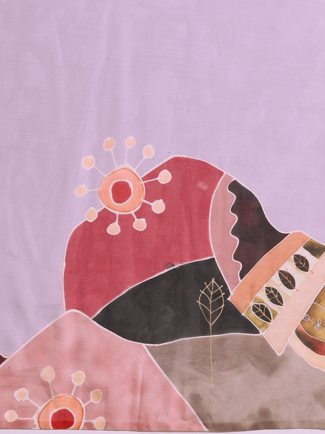 Soft Silk Digital Printed Saree With Fringe Tassels