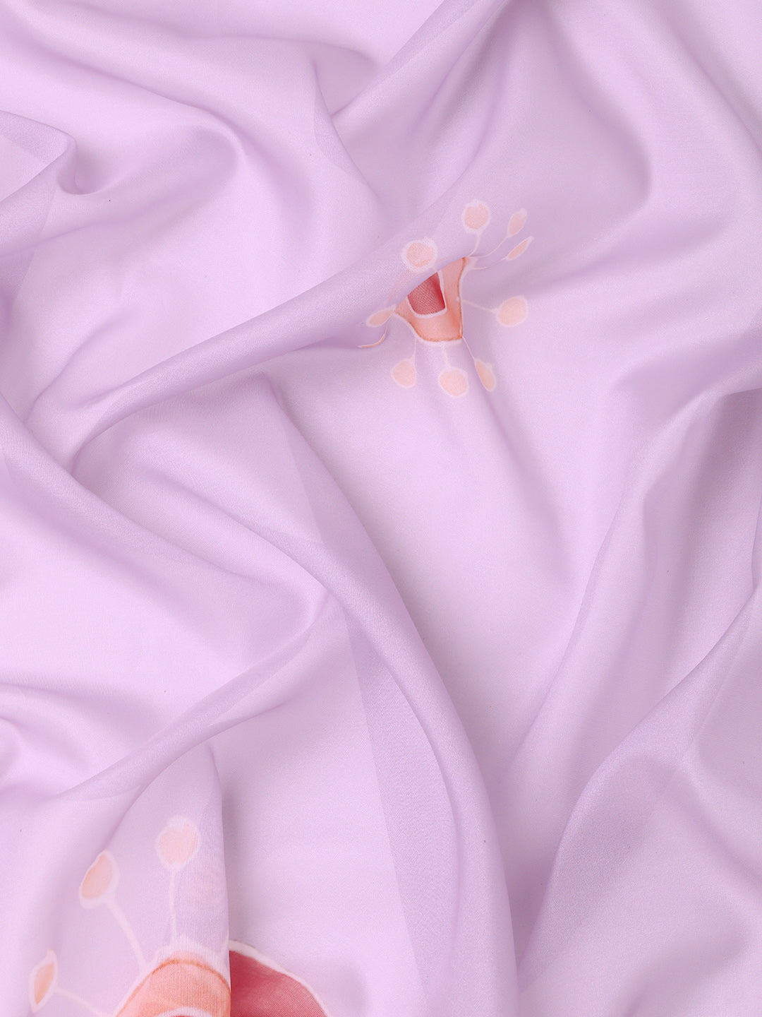 Soft Silk Digital Printed Saree With Fringe Tassels