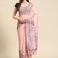 Soft Silk Digital Printed Saree With Fringe Tassels