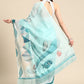 Soft Silk Digital Printed Saree With Fringe Tassels