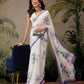Bollywood Inspired Floral Digital Print Satin Saree