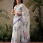 Bollywood Inspired Floral Digital Print Satin Saree