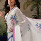 Bollywood Inspired Floral Digital Print Satin Saree