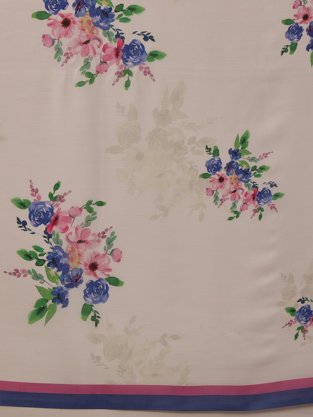 Bollywood Inspired Floral Digital Print Satin Saree