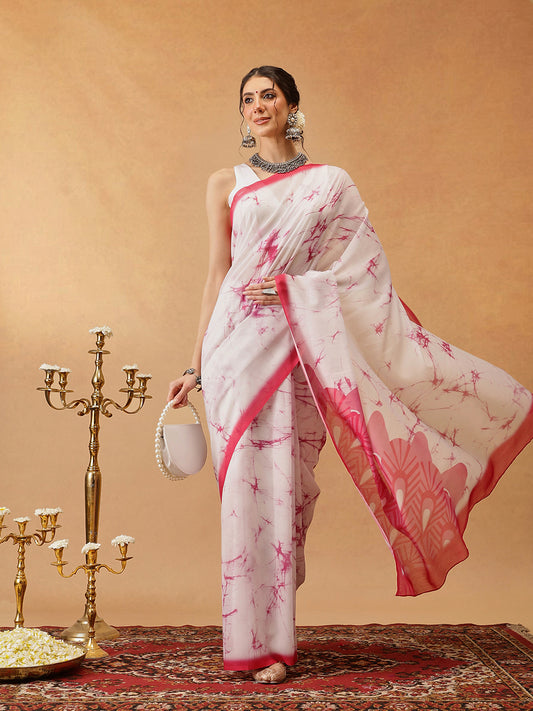 Printed Soft Malmal Cotton Saree