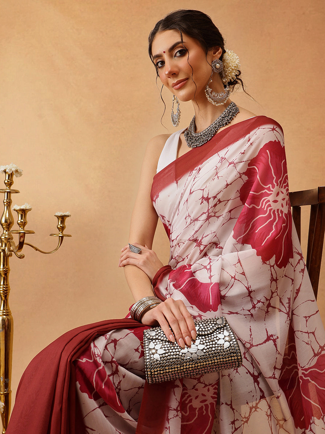 Printed Soft Malmal Cotton Saree