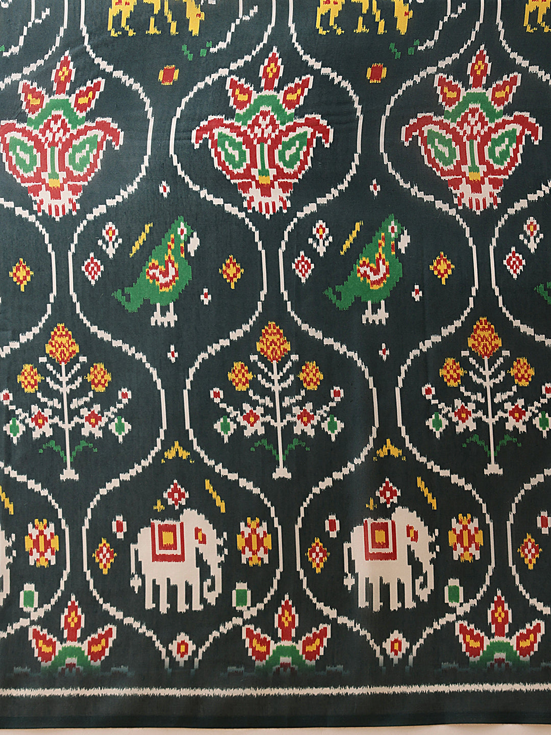 Ikat Patola Printed Soft Malmal Cotton Saree