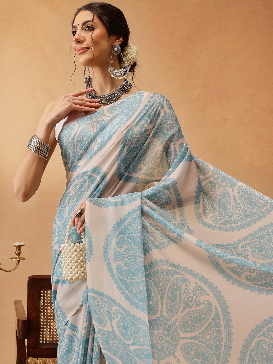 Printed Soft Malmal Cotton Saree