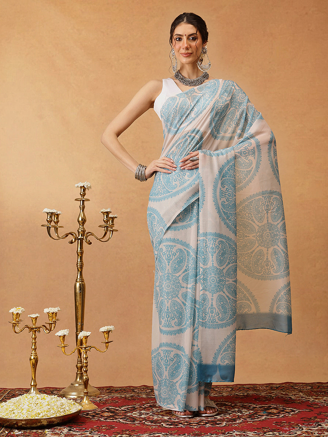 Printed Soft Malmal Cotton Saree
