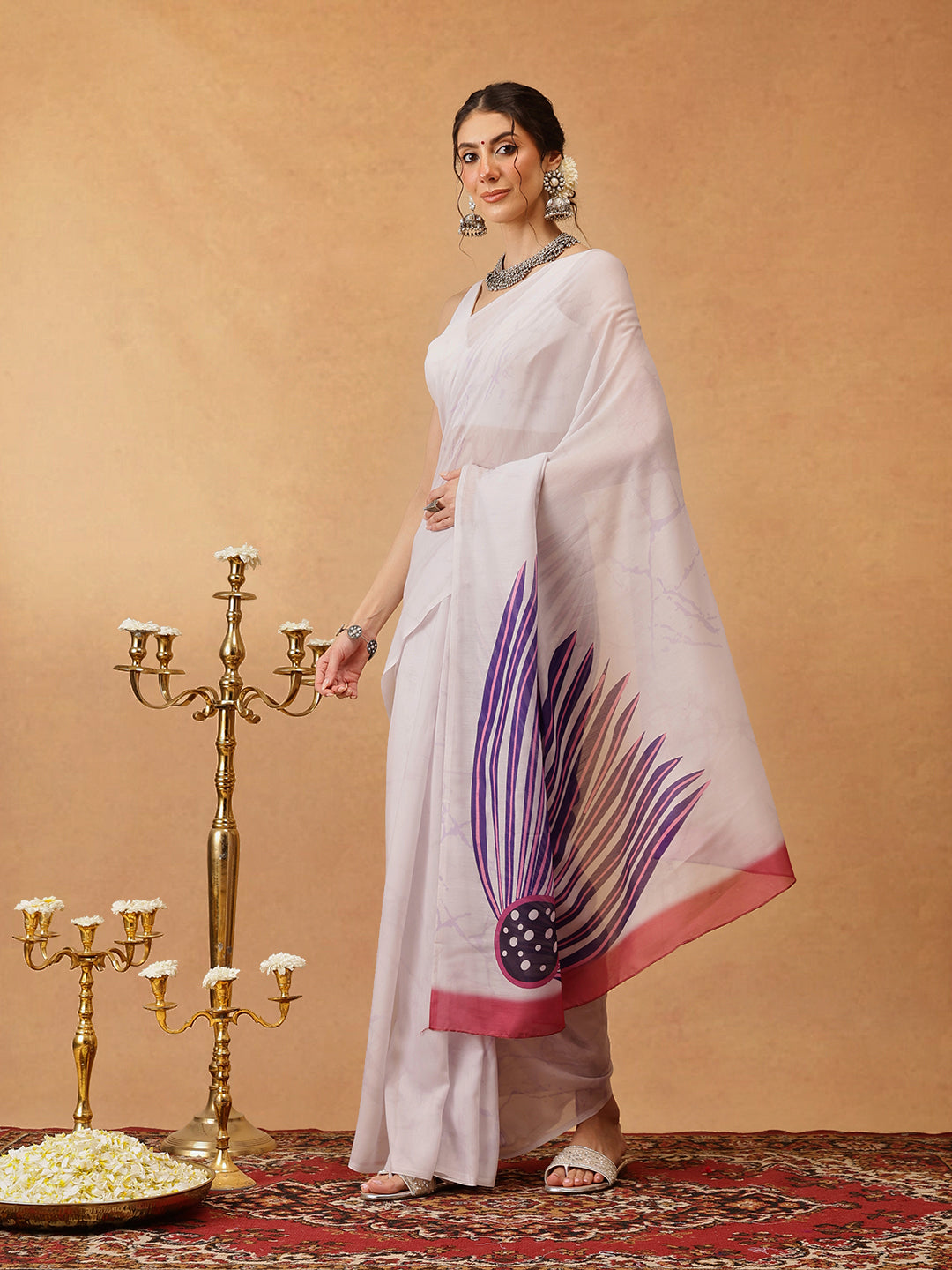 Printed Soft Malmal Cotton Saree