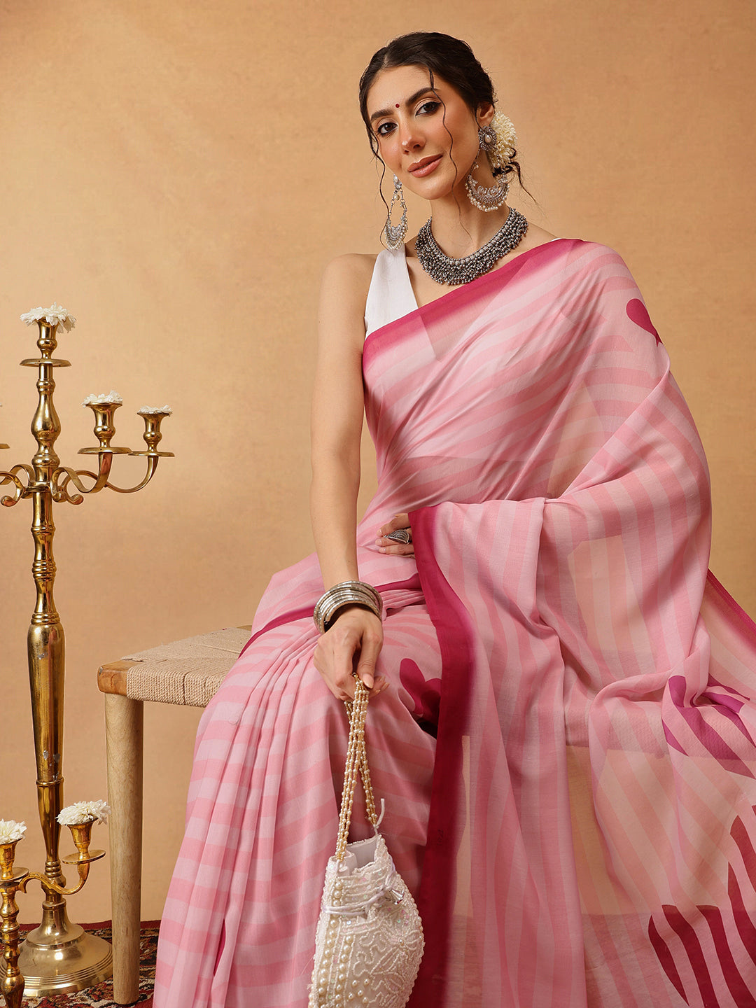 Printed Soft Malmal Cotton Saree