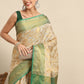 Women's Tusser Silk Banarasi Saree With Unsticthed Blouse Piece