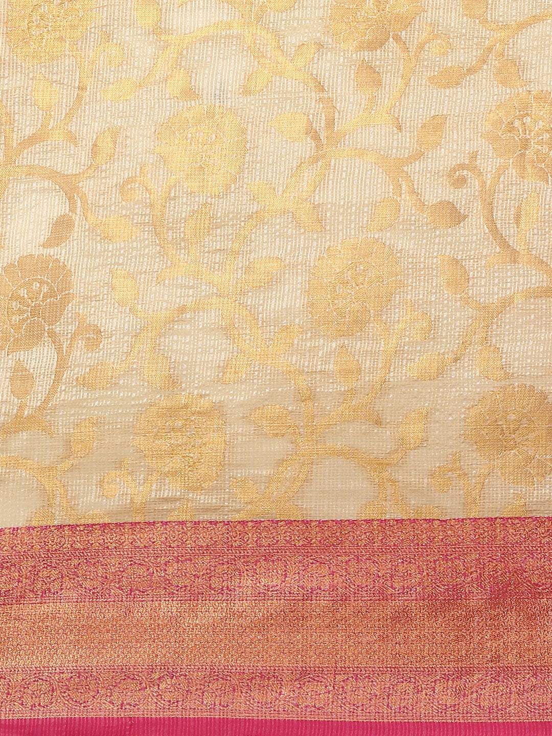 Women's Tusser Silk Banarasi Saree With Unstitcthed Blouse Piece