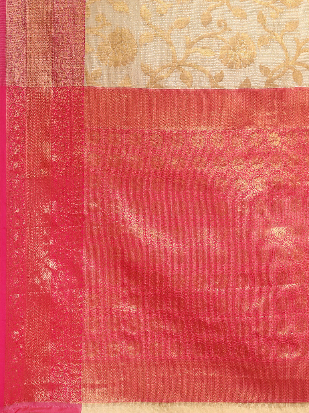 Women's Tusser Silk Banarasi Saree With Unstitcthed Blouse Piece