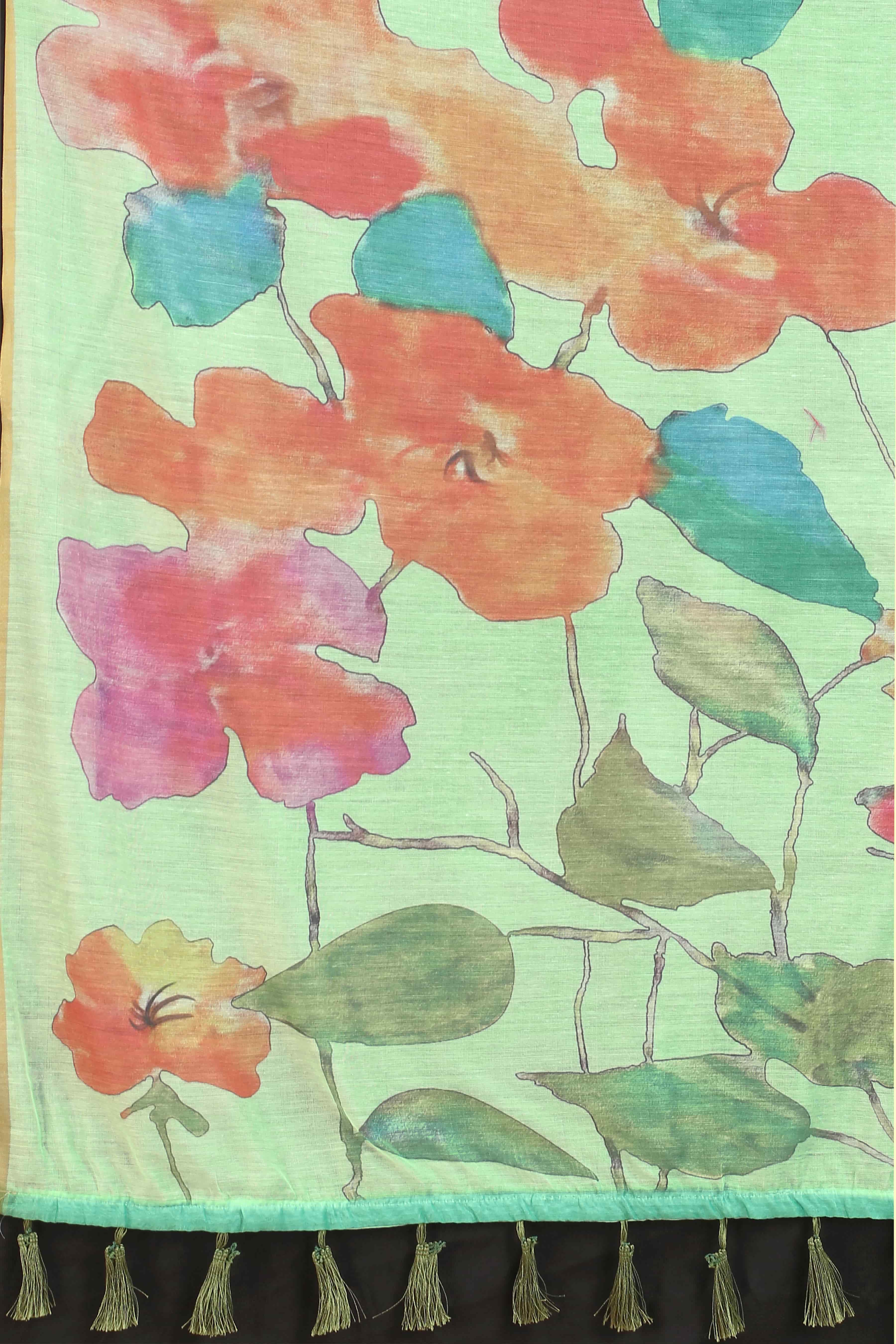 Women's Floral Digital Printed Saree