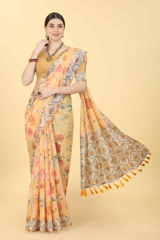 Women's Floral Digital Printed Saree