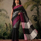 Women's Soft Silk Uppada Woven Black Saree