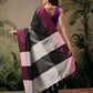 Women's Soft Silk Uppada Woven Black Saree