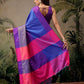 Women's Soft Silk Uppada Woven Blue Saree