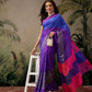 Women's Soft Silk Uppada Woven Blue Saree