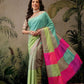 Women's Soft Silk Uppada Woven Multicolor Saree
