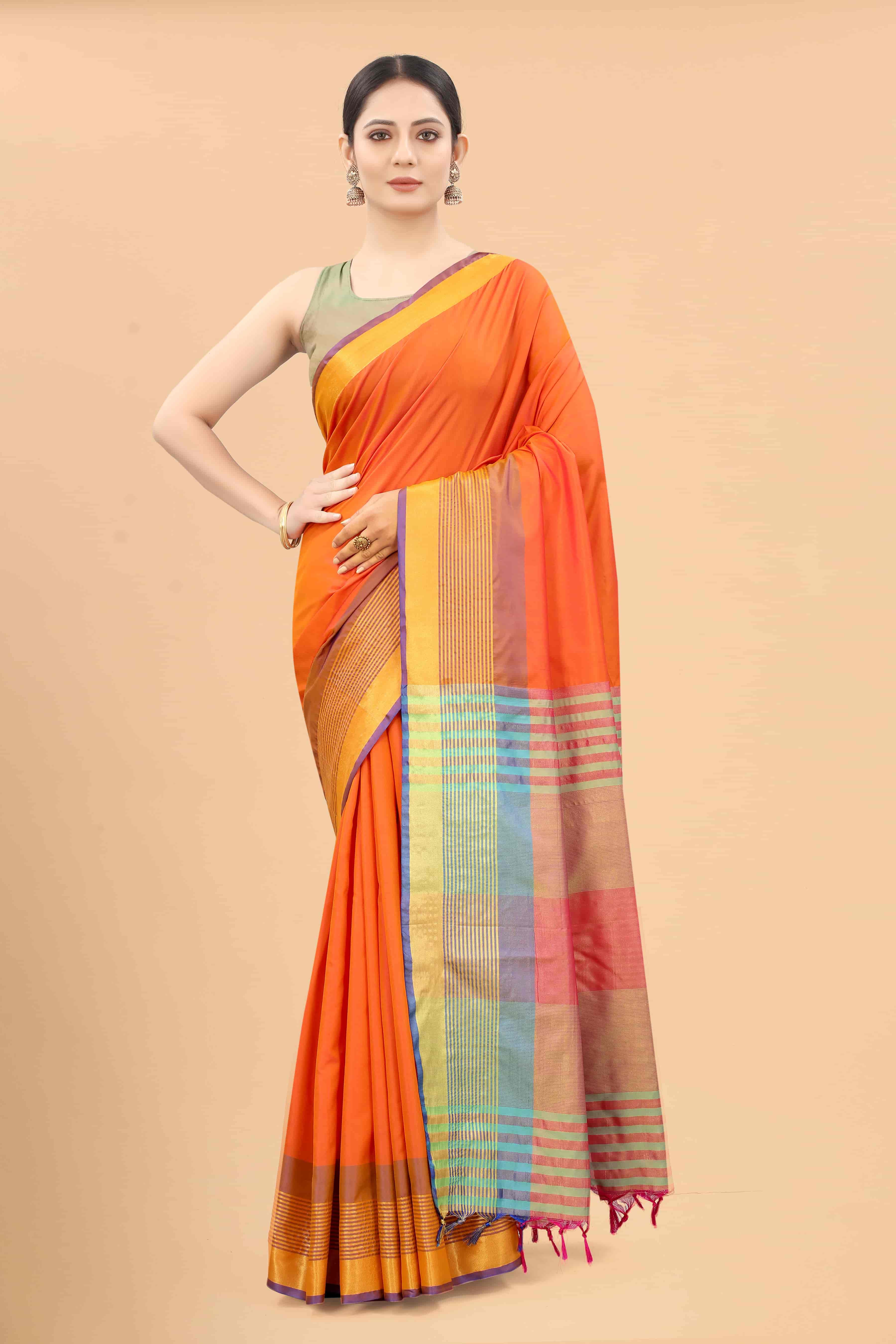 Women's Pattu Art Silk Woven Saree With Unstitched Blouse Piece